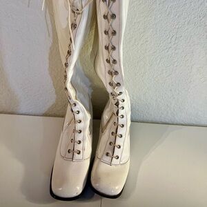 White go-go boots